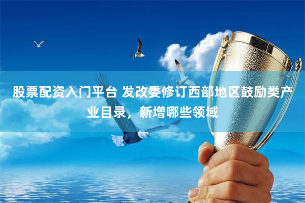 股票配资入门平台 发改委修订西部地区鼓励类产业目录，新增哪些领域